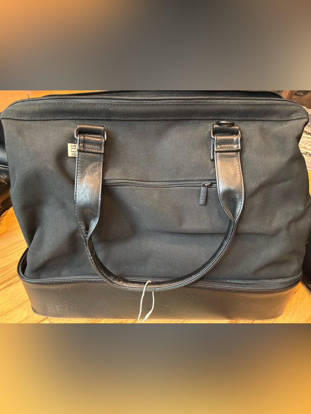 BEIS Black weekender bag